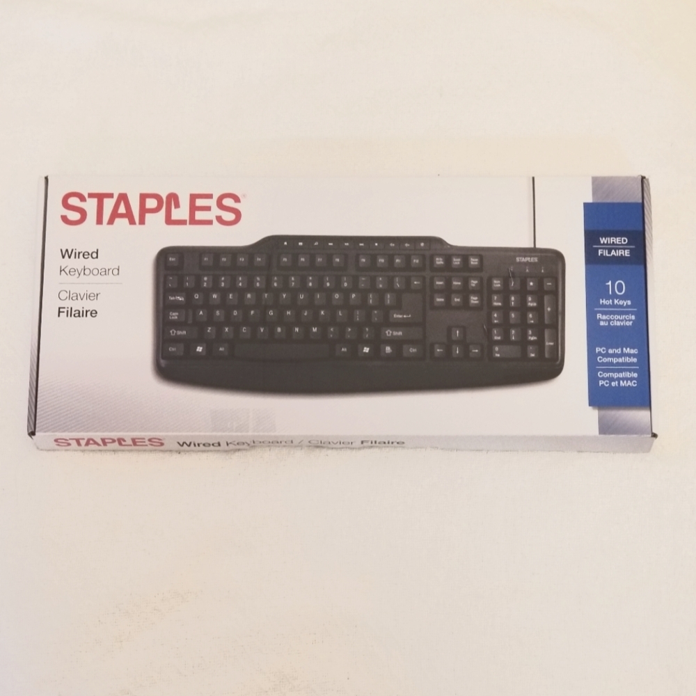 Staples Wired Keyboard NWOT